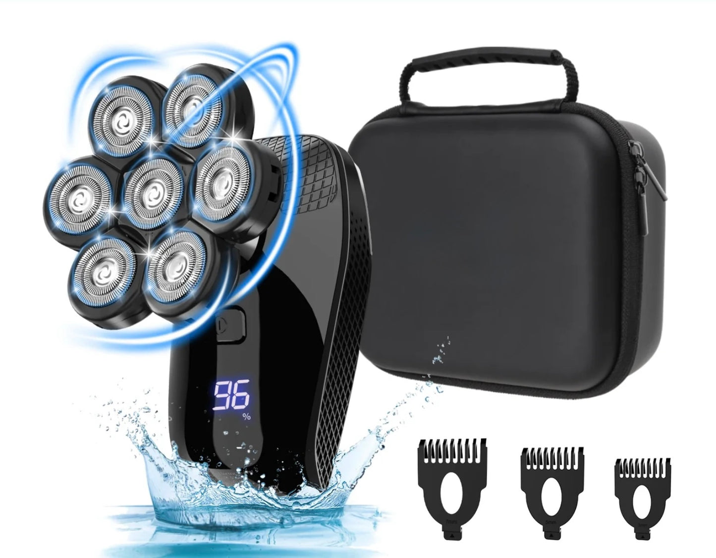 S8 Electric Head Shavers for Men 7D Floating Cutter Rechargeable IPX6 Waterproof Beard Trimmer Bald Head Shaving Machine