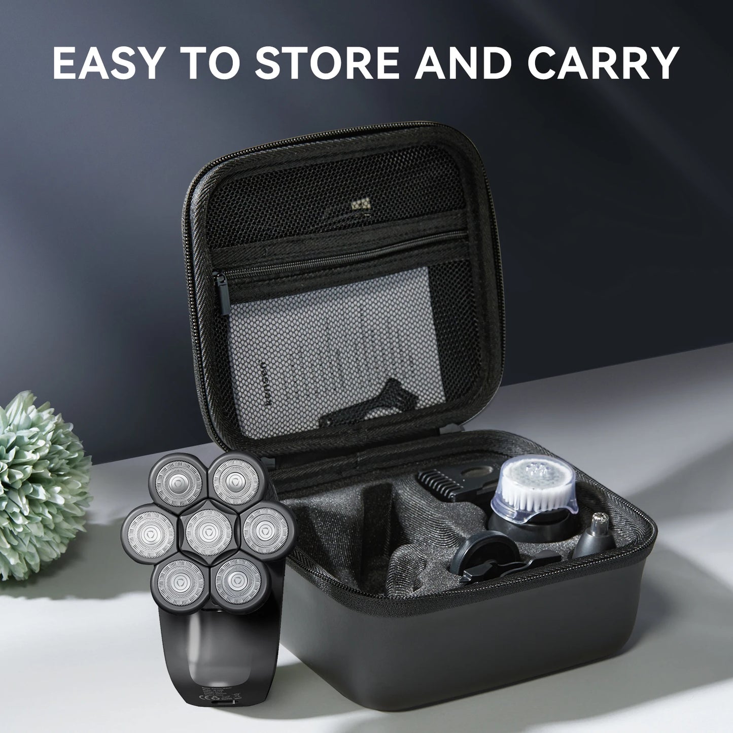 S8 Electric Head Shavers for Men 7D Floating Cutter Rechargeable IPX6 Waterproof Beard Trimmer Bald Head Shaving Machine